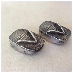 Vintage Japanese 950 Sterling Geta Sandal Shoes S & P Shakers