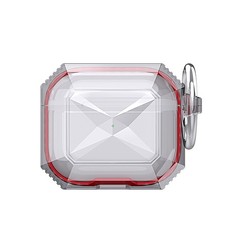 For AirPods 4 3mm Thick Transparent TPU with Colored Edge Case Cover -