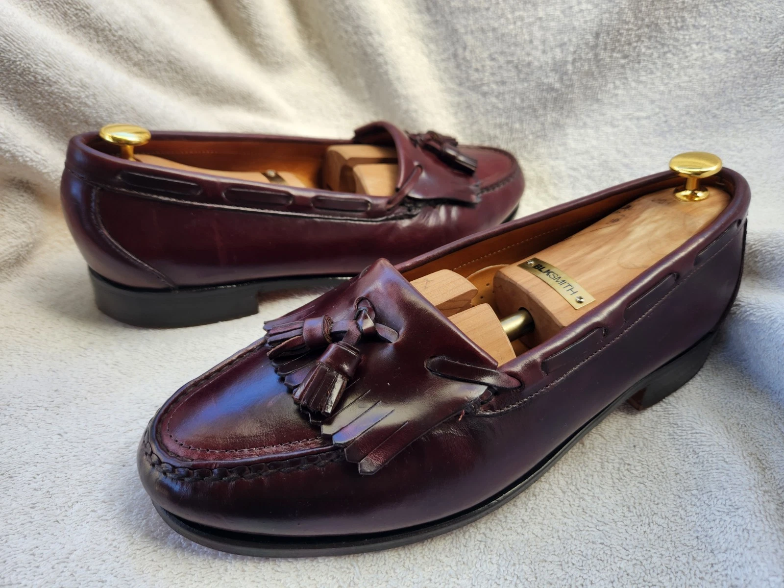 Mocassini Timberland nappa uomo taglia 11 W pelle sangue di bue slip on classico moc