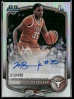 2025-26 Bowman University Chrome Madison Booker Auto Refractor /499 1st Texas