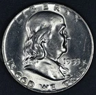 1955 50C FRANKLIN SILVER HALF DOLLAR KM# 142 Grade: Choice BU A6245
