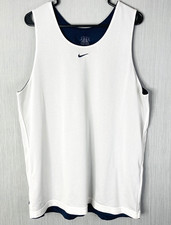 Vintage Nike mesh tank top reversible basketball jersey Mens L center swoosh