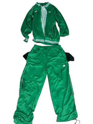 XXXL Nuga Games 2008 Adidas Green Warm up Suit tracksuit drawstring Nigeria 3XL