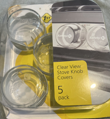 Safety First Clear View Stove Knob Covers ~ 5 pack NIP