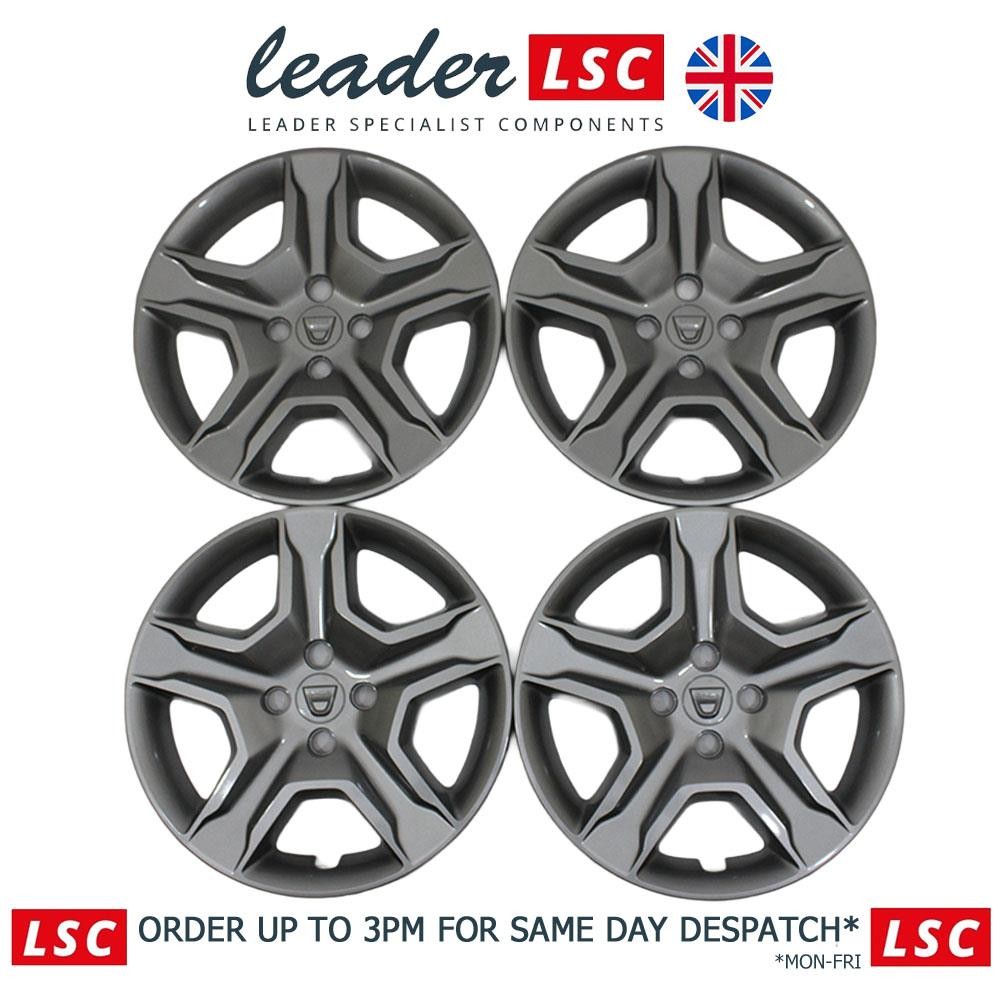 Silver Wheel Trim Covers x4 Dacia Sandero Mk2 2012 to 2020 NEW 403155853R 16