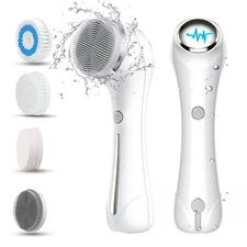 Facial Cleansing Brush, Brush for Exfoliating, IPX7 Waterproof 3 in 1 for Massag
