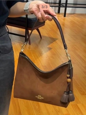 NWT Coach Laurel Shoulder Bag In Signature Canvas/With Tassels