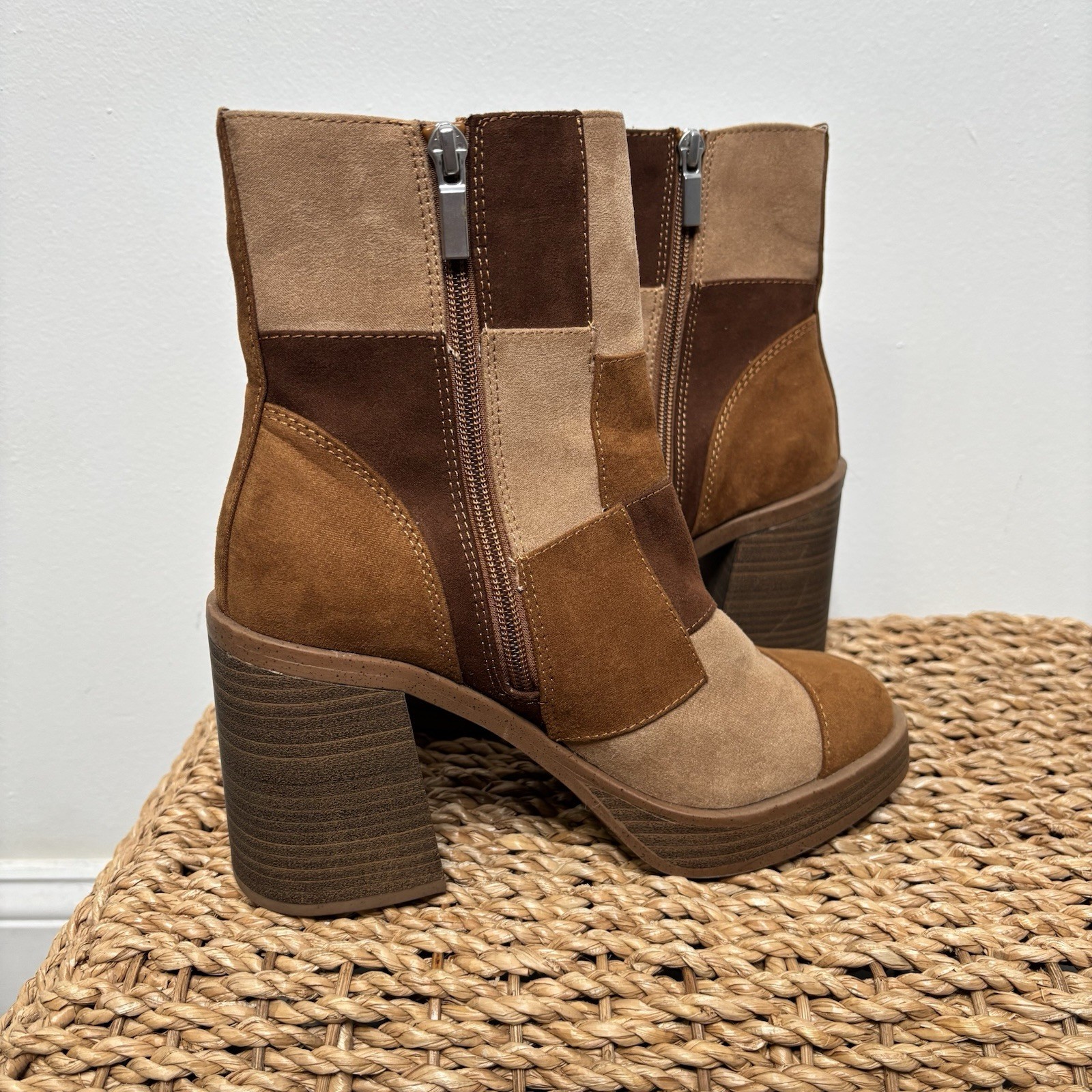 Universal Thread Patchwork Suede Ankle Boots Wome… - image 5