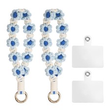 2 Pcs Cute Phone Wrist Strap with Tether Tabs, Light Blue