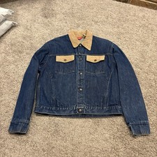 Vintage 60s Big Smith Denim Railroad Engineer Jacket Short Chore Coat Sz 42 USA