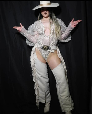 Women Western Cowboy Chap Fringes Suede Leather Pant Riding Chaps