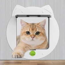 Cat Flap Door for Kitties, 4 Way Locking Pet Door for Interior Exterior Doors...