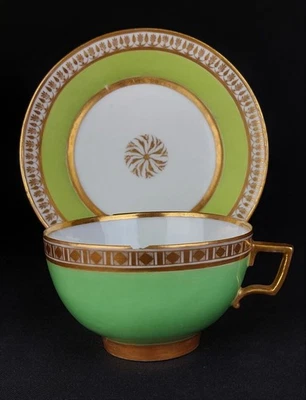 Manufacture du Duc d'Angoulême XVIII Tasse et sous tasse Rue de Bondy Paris Dihl - Photo 1/4