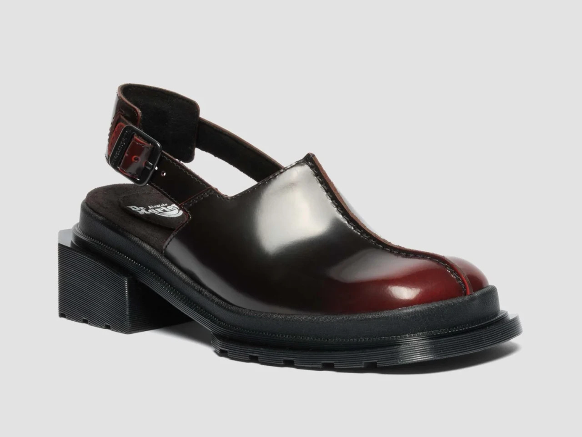 Dr. Martens MAYBOLE Mules CHERRY RED Square toe 42831600 Japan New