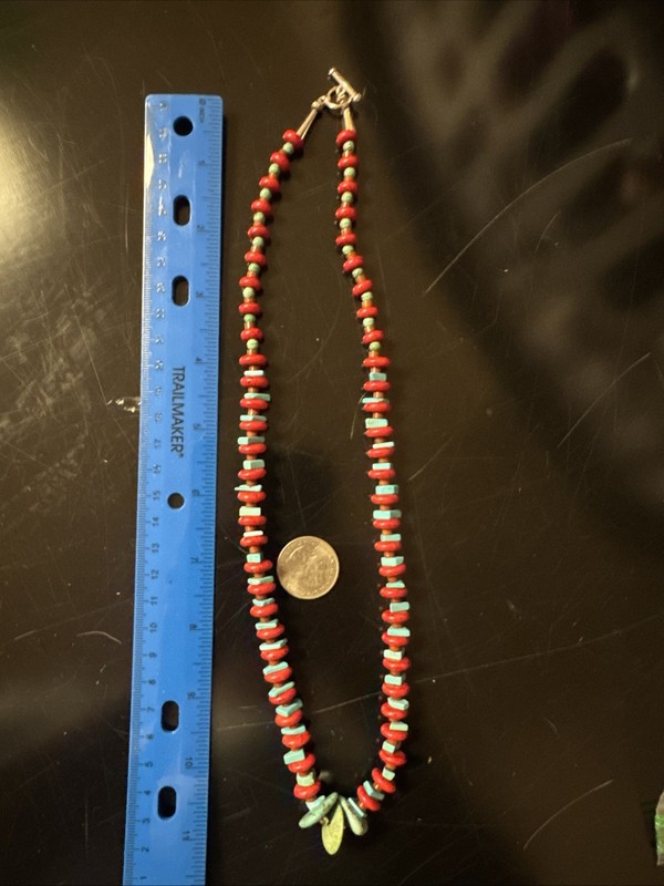 Turquoise Wood Magnesite Beaded Necklace