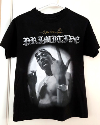 TUPAC Shakur PRIMITIVE SZ SM Black T-Shirt NEW Never worn! Hip Hop UNISEX