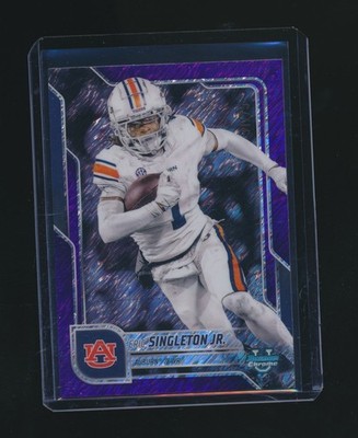 ERIC SINGLETON JR. 2024-25 BOWMAN CHROME U PURPLE REFRACTOR PARALLEL 31/75 #186