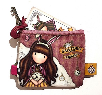 PORTAMONETE CON ZIP purse GORJUSS santoro CURIOSITY con portachiavi 899GJ08 