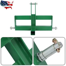 3 Point 2" Receiver Hitch Drawbar For CAT 1 Tractor W/Suitcase Weight Brackets