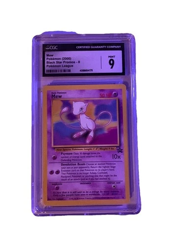 Pokémon Mew 8/53 Black Star Promo League Regular CGC 9 Graded Card