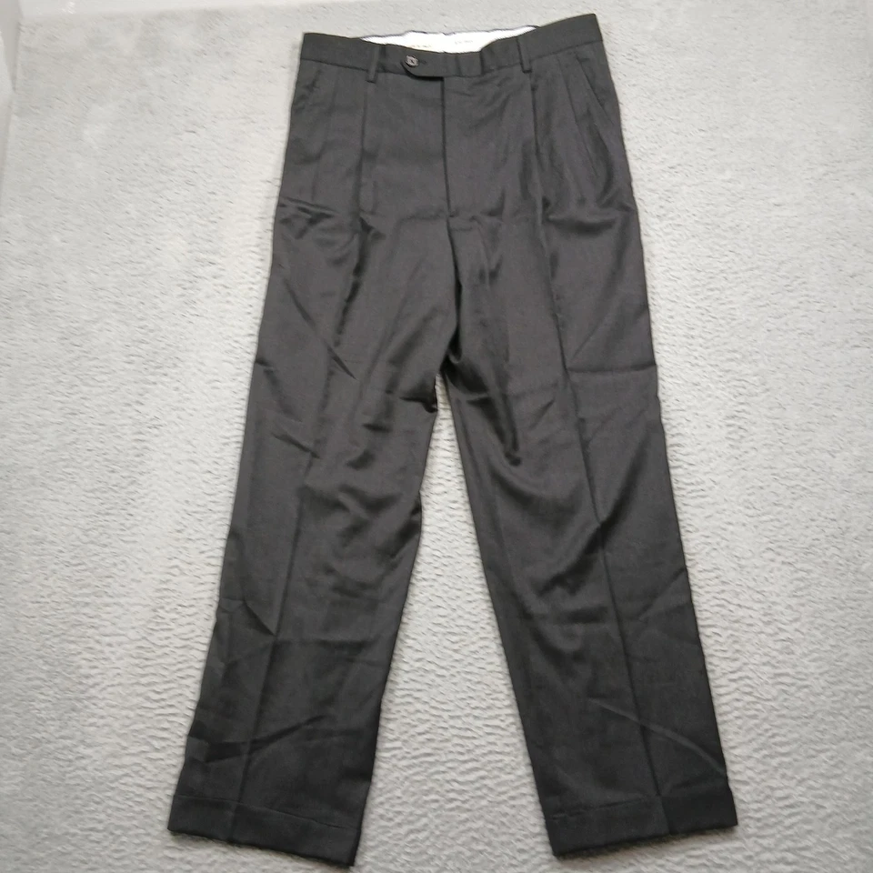 Kirkland Signature Pants Mens 34x30 Wool Made In Italy Dress Trouser Pleated - Image 2 of 4
