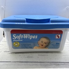 EMPTY Safeway Soft-Wipes Box Plastic Hinged