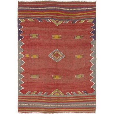 (1940 1960) Sparse Motif Grid, Central Diamond Axis, Red Field