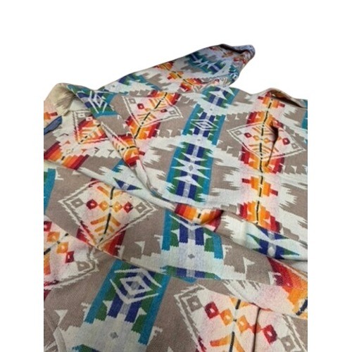 VTG "Pendleton"  Wool Blanket Robe Southwestern G… - image 9