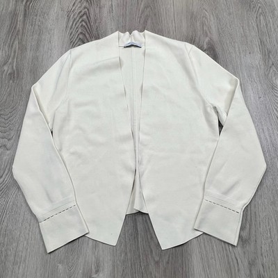 M.M.Lafleur Open Front Cardigan Sweater Women s Size S Small Ivory 