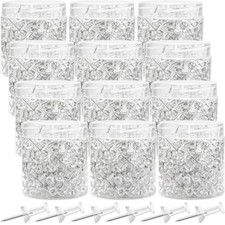 2400 Pcs Clear Push Pins, Standard Thumb Tacks with Steel Point and