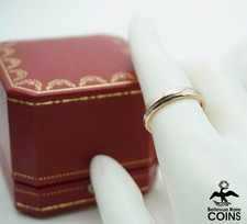 1998 CARTIER 18k Yellow, White, &amp; Rose Tri-Gold Wedding Band w/ Original Box