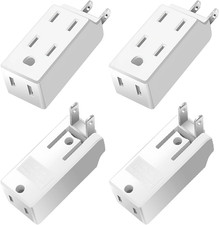Multi Plug Outlet Extender,AC Flat Plug Adapter Outlet,Mini Indoor Wall Tap P...