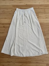 Max Studio stripe pleated A line Maxi Skirt