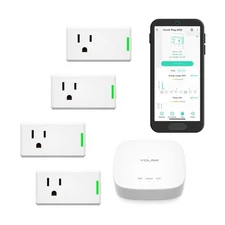YoLink Smart Energy Plug 15A – 4-Pack, 1/4 Mile LoRa Range, High-Power Dev