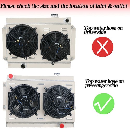 3-ROW RADIATOR+SHROUD FAN FIT 73-80 HOLDEN KINGSWOOD TORANA HQ HZ LX LH CHEVY V8 - Picture 3 of 13