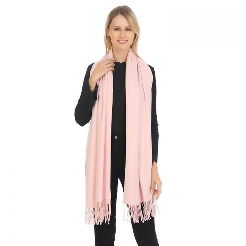 Women Scarf Pashmina Wool Thick Warm Plain Ladies Neck Shawl Head Wrap Scarves - Picture 54 of 83