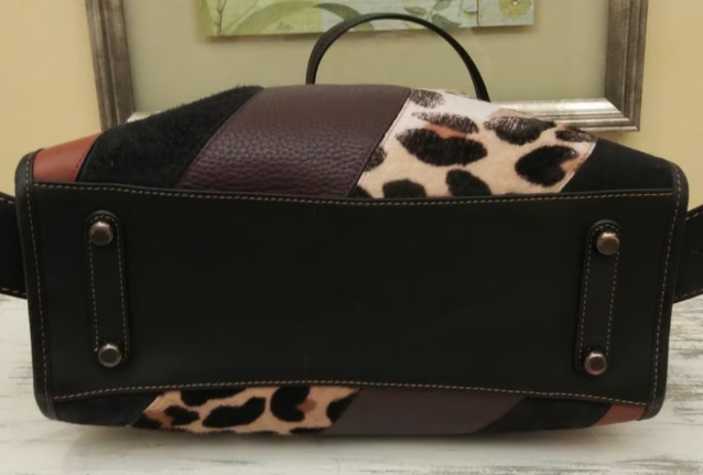 Coach 1941 Rogue 30 Exotic Leopard Patchwork Style Triple
