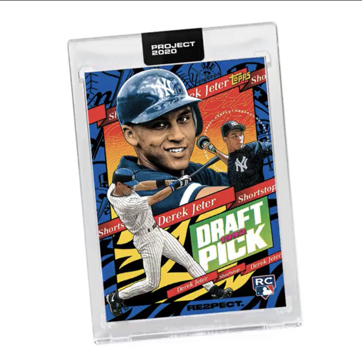 Topps PROJECT 2020 - Derek Jeter NYY Yankees Rookie by Tyson Beck - Card # 200