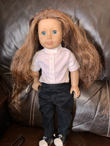 American Girl Doll Saige 2013 Girl of the Year 18" Blue Eyes Freckles ...