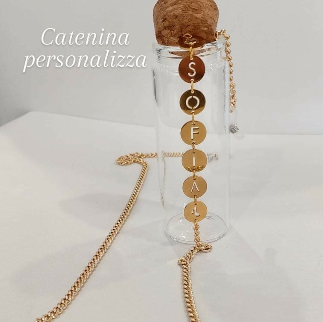 Cordino Occhiali Con Zirconi - Catena Regolabile Per Occhiali Da Sole E Maschere, Unisex Come Collana O Bracciale - Foto 5