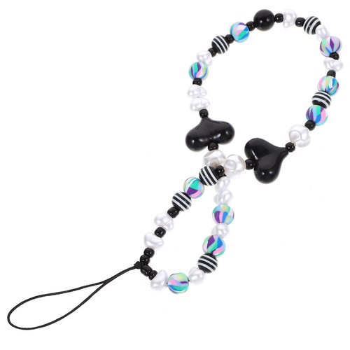 Beaded Heart Phone Lanyard Wrist Strap Cellphone Chain Strap for Women UK - 第 7/12 張圖片