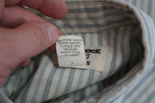 Vintage Ruddock Extra Long Tail Western Shirt Mens 15.5x33 Striped Long Sleeve - Picture 7 of 22