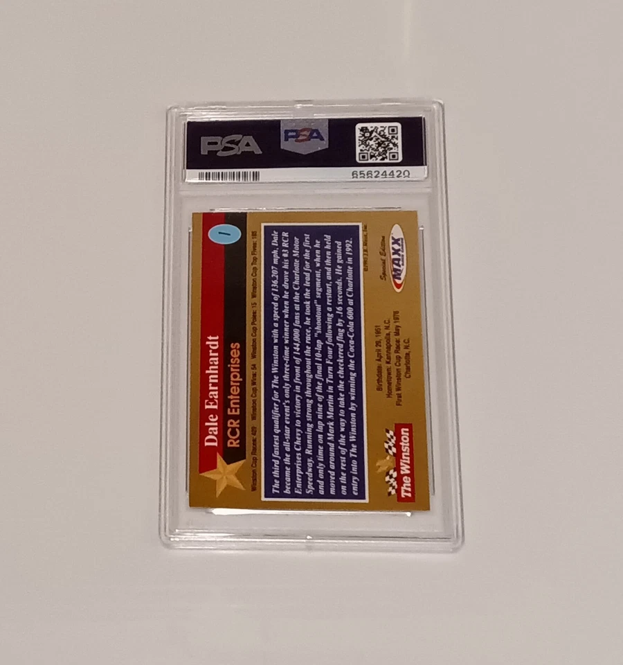 Dale Earnhardt,1993 MAXX THE WINSTON #1..PSA Mint 9,POP:1 - Image 2 of 2