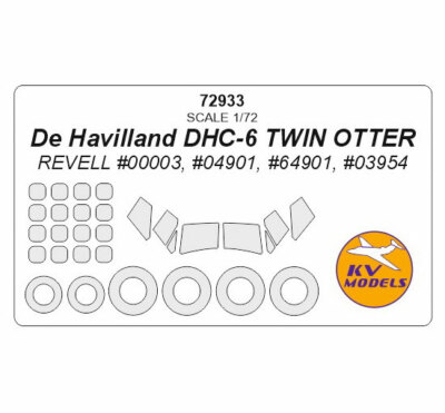 1/72 De Havilland DHC-6 TWIN OTTER Masking for Revell #00003 04901 64901 03954