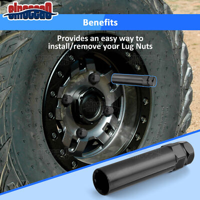 Wheel Lock Key 6 Spline Lug Nut Key Socket - 12x1.5 &amp; 12x1.25