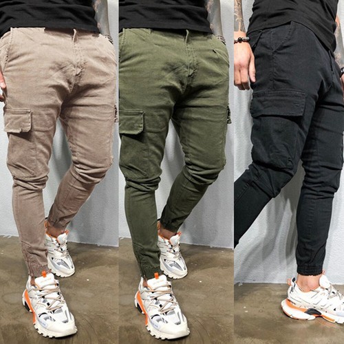 Mens High Waisted Cargo Combat Work 