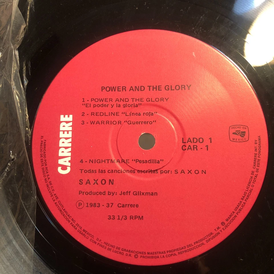 Saxon Power & The Glory Lp  Mexican Import  Vg+ - Image 4 of 4