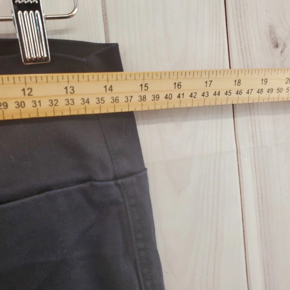 LEVEL 99 Pants Womens Large Chino Flare Leg Pull On Black High Rise - Imagem 3 de 4