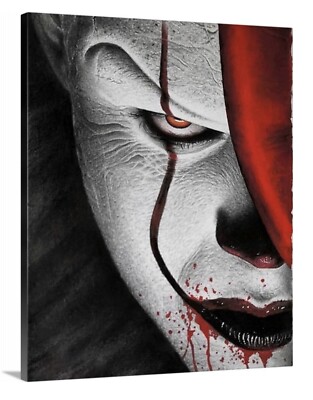 Pennywise IT Canvas 16X20 WallArt Horror Movie Stephen King Clown