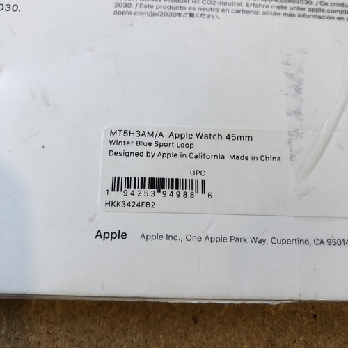 Véritable Apple Watch 45mm Hiver Bleu Boucle Sport pour Série 10 9 8 7 6 44 46 49mm - Photo 7/8